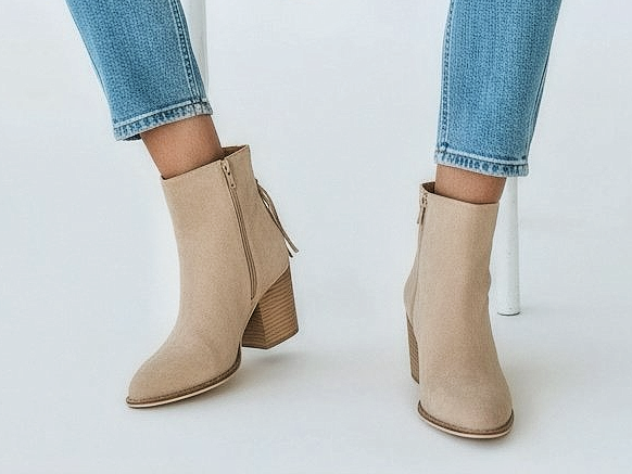 Beast Fashion Suede Point Toe Ankle Booties